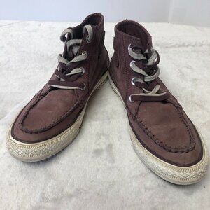 Converse Moc Mid Sassafras Plum High Suede Leather Sneakers Size 7